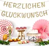 Oblique Unique Herzlichen Glückwunsch Girlande gold Banner Produktbild-Vorschau 4