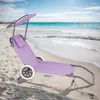 Chaise longue à roulettes avec toit Chaise longue pliante Voir les images du produit 12