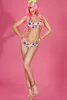 Chilirose Push-Up Bikini Set CR3660 Bikini in blau/weiß mit Produktbild-Vorschau 3