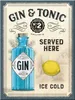 Nostalgic-Art - Magnet 6 x 8 cm - Gin & Tonic Served Here Produktbild-Vorschau 1