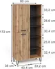 Armadio Vicco Amber Quercia Wotan 80 x 172 cm con 5 Anteprima dell’immagine prodotto 3
