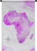 MuchoWow® Wandteppich Wandbehang Weltkarte - Rosa - Afrika Produktbild-Vorschau 1