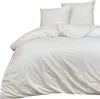 A white duvet and pillow set laid out on a white background. Produktbild-Vorschau