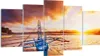 Bild auf Leinwand - Leinwandbild - Ufer Boot Strand - Produktbild-Vorschau 1