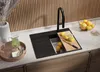PRIMAGRAN Spülbecken Schwarz 62x50cm, Granitspüle 1 Becken Produktbild-Vorschau 2