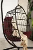 SereneLife Hängesessel mit Gestell – Rattan Hängeschaukel Produktbild-Vorschau 2