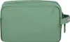 A green toiletry bag is shown against a white background. Náhled obrázku produktu