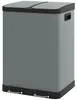 HOMCOM Vuilnisbak, 2 x 30 liter, trapmodel met deksel, Productafbeelding-voorbeeld 1
