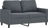 vidaXL Set divano 3 pezzi con cuscini in velluto grigio Anteprima dell’immagine prodotto 4