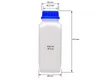 3x 1000 ml bottiglia a collo largo con coperchio blu, Anteprima dell’immagine prodotto 4