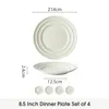 Keramik Teller Set 4-teilig Ø21,4 cm mit Matt-Glasur, Produktbild-Vorschau 2
