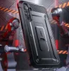 A rugged phone case is presented in a futuristic, industrial setting with robotic arms. Produktbild-Vorschau