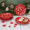 zestaw 6 adwentowych talerzyków na ciasto Ø20 cm z Podgląd zdjęcia produktu 3