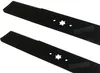 Two black lawn mower blades are shown against a white background. Anteprima dell’immagine prodotto