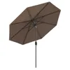 A brown patio umbrella is shown against a white background. Produktbild-Vorschau
