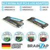 BRAINZAP M.2 M2 NVMe SSD a PCI-E PCI-Express PCIe 3.0 x16 Anteprima dell’immagine prodotto 2