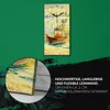 Dekor Leinwand Uhr Wandbilder Quarz 30x60 Strandsegel Boots Produktbild-Vorschau 5