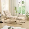 Patio Loungesessel mit Fu?hocker - Beige - verstellbare Produktbild-Vorschau 4