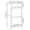 Botník betonový šedý 60x34x116 cm materiál na bázi dřeva Náhled obrázku produktu 7