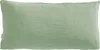 A plain, light green pillowcase made of muslin fabric. Produktbild-Vorschau