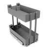 A two-tier pull-out cabinet organizer with metal slides. Voir les images du produit