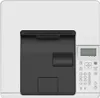 A front view of a white and black printer. Voir les images du produit