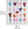 WENKO Dusch Vorhang Badewannen 180x200 cm LOVE HERZ Motiv Produktbild-Vorschau 5