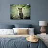 MuchoWow® Poster Katze - Stein - Wald 80x60 cm - Kunst für Produktbild-Vorschau 4