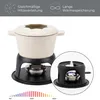 osoltus Fondue Käsefondue Gusseisen 16cm Creme Emaille Produktbild-Vorschau 5