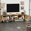 Merax Armoire TV avec 2 portes et 2 compartiments ouverts, Voir les images du produit 5