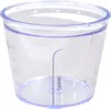 A clear plastic container with purple trim and measurement markings. Náhled obrázku produktu