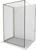 Mexen Kioto Walk-in Duschwand 130x80 cm, Gold, Schwarzes Produktbild-Vorschau 1