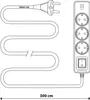 LUMILED Steckdosenleiste mit Schatler 3-Fach Typ E, 3m Produktbild-Vorschau 5