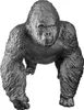 Gilde Figur, Gorilla, Kunstharz, schwarz, VE 1, L. 29 cm, Anteprima dell’immagine prodotto 1