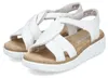 Rieker Damen Sandalen Keilsandaletten Modeschuhe weiß 38 Produktbild-Vorschau 27