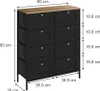 Komoda Vicco Belaro Czarny 80 x 95 cm z 8 szufladami, Model Podgląd zdjęcia produktu 2