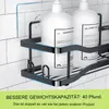 Duschablage ohne Bohren 2 Stück mit 4 Haken, Duschregal Produktbild-Vorschau 3