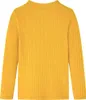 vidaXL Kinder-Langarmshirt Rippstrick Dunkelocker 104 Produktbild-Vorschau 1