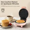YASHE Mini gaufrier ABW59C, 550 W, plaque 10 cm, Voir les images du produit 4