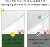 Comparison of two types of wall stickers: transparent static film and traditional adhesive stickers, highlighting the benefits of the former. Produktbild-Vorschau