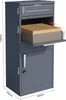 Toboli Paketkasten Anthrazit 500 x 370 x 1120 mm, Paketbox Produktbild-Vorschau 5
