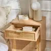 CALICOSY - Table de chevet avec cannage en rotin naturel - Voir les images du produit 4