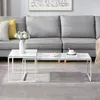 WOHNLING Table basse en verre et métal, lot de 2 tables Voir les images du produit 4