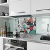 Küchenrückwand Spritzschutz Glas mit Motiv Graffiti Mauer Produktbild-Vorschau 2
