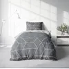4 teilig Winter Bettwäsche 135x200 cm geometrisch anthrazit Produktbild-Vorschau 2