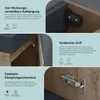 doporro Badezimmerschrank Badmöbel-Set in Eiche Greige Produktbild-Vorschau 6