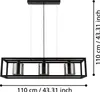 BRISLING Lampada a sospensione E27, design moderno, nero, Anteprima dell’immagine prodotto 3
