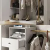 Armoire vestiaire Vicco Liria blanc/bambou 100x145cm avec Voir les images du produit 4