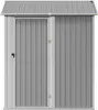 vidaXL Gartenhaus Hellgrau 192x152,5x237 cm Verzinkter Produktbild-Vorschau 4