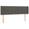 [Home] LED Kopfteil Dunkelgrau 147x16x78/88 cm Samt , Neue Produktbild-Vorschau 3
